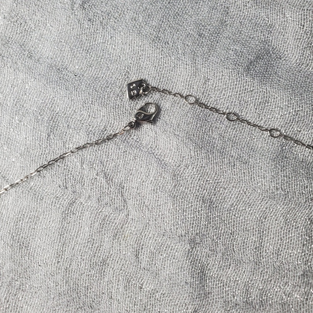 Swarovski Crystal Nocturne Long‎ Green Blue Clear Stones Silver Tone Swan Logo - Picture 7 of 11